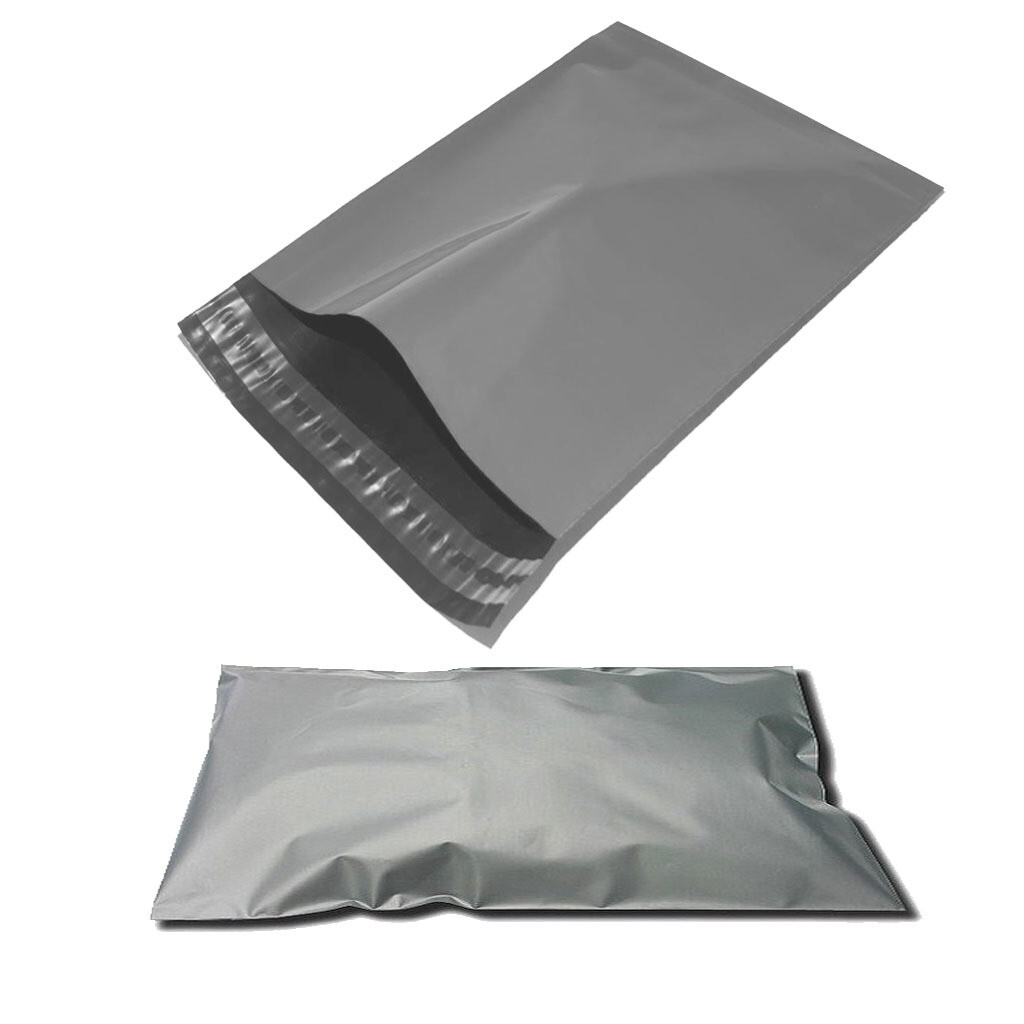 Grey Mailing Bag 350mm x 400mm + 40mm lip