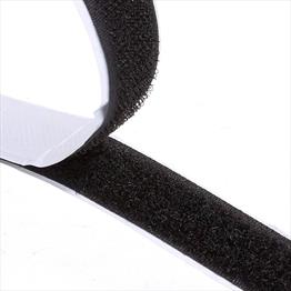 Hook & Loop Self-Adhesive Fastener Hook 25mm x 25m Black